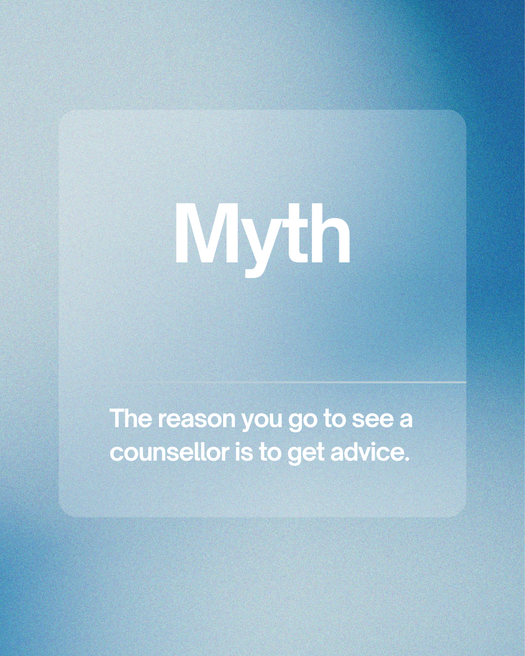 The biggest counselling myth